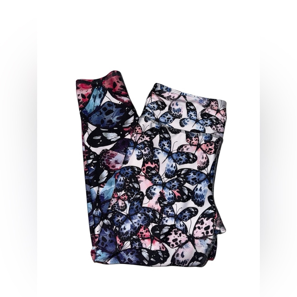🦋Evolution and Creation Multicolor Butterfly Leggings Size M